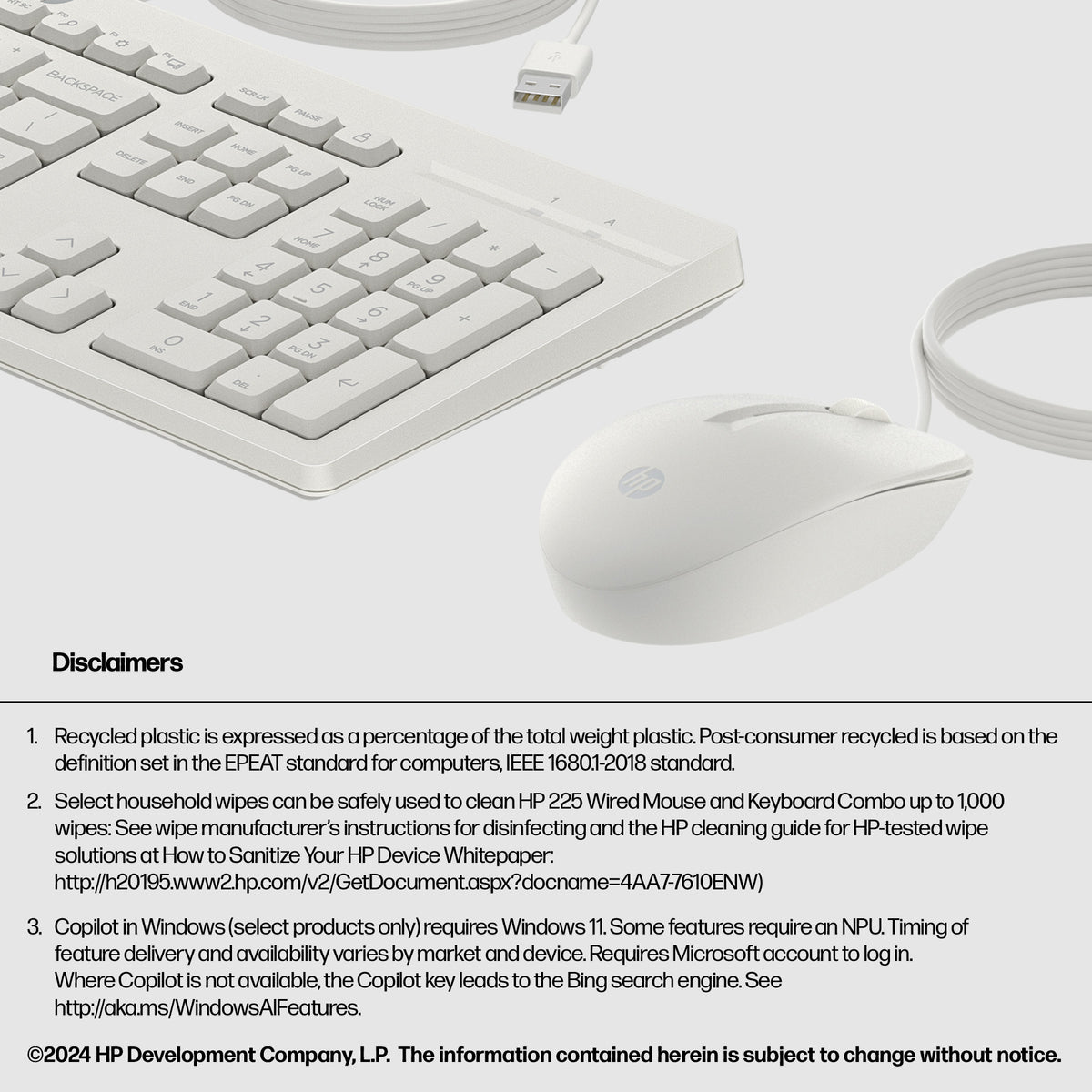 HP Inc. HP 225 WIRED MOUSE AND KB G2/.