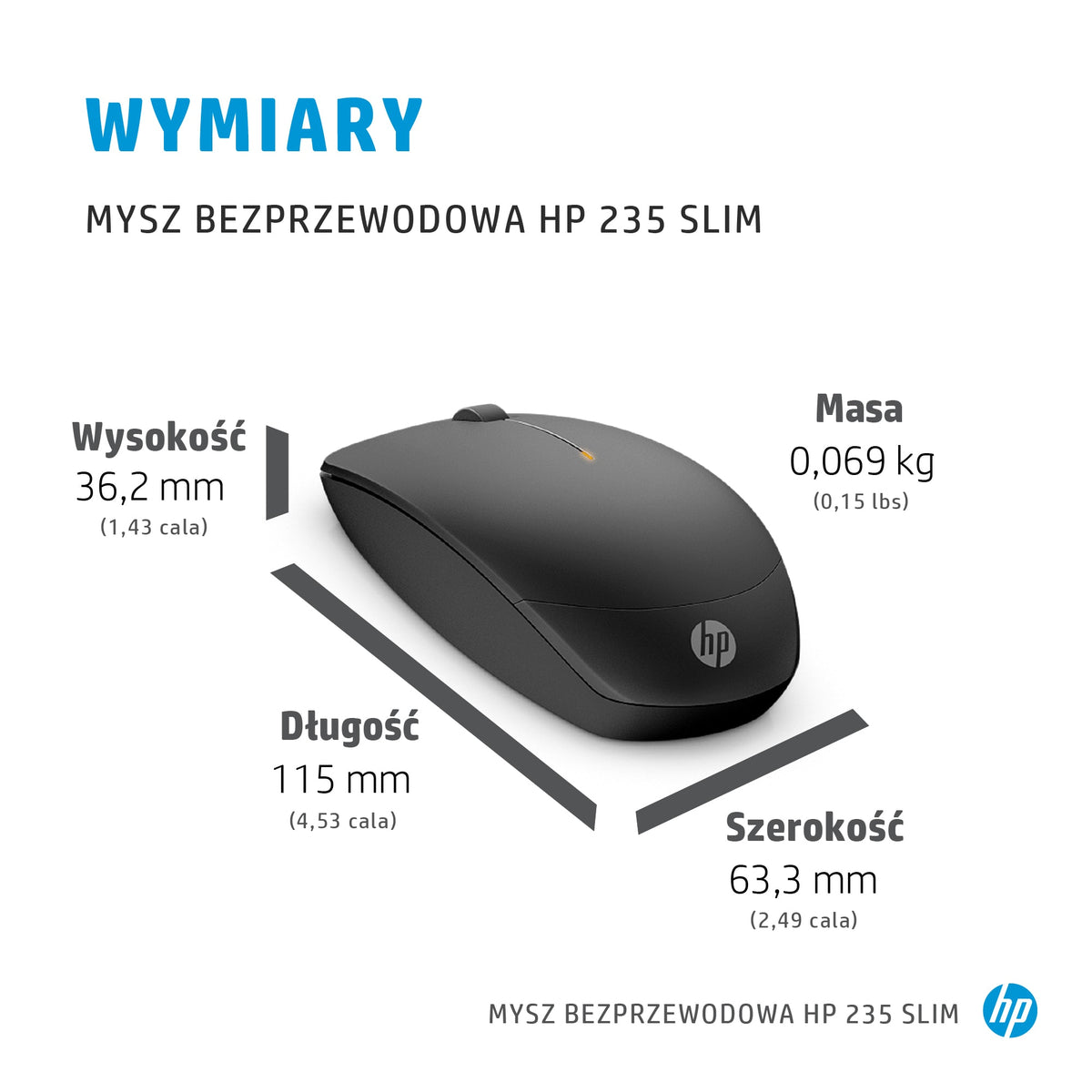 HP Inc. HP 235 SLIM WRLS MOUSE