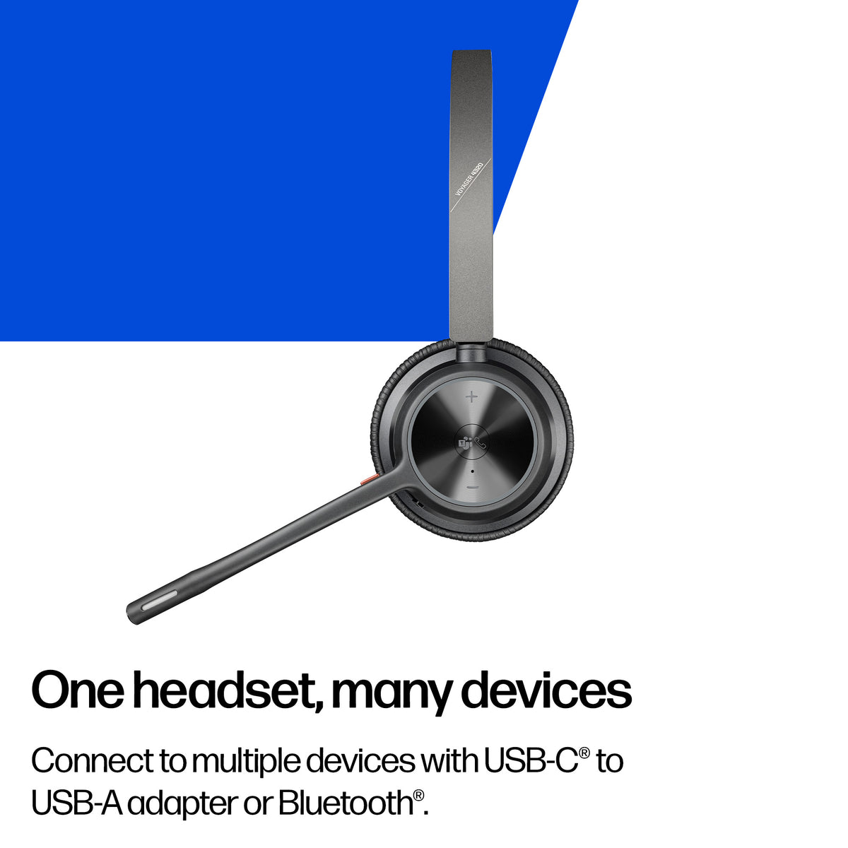 HP Inc. Poly Voyager 4320 Microsoft Teams Certified USB-A Headset +BT700 dongle