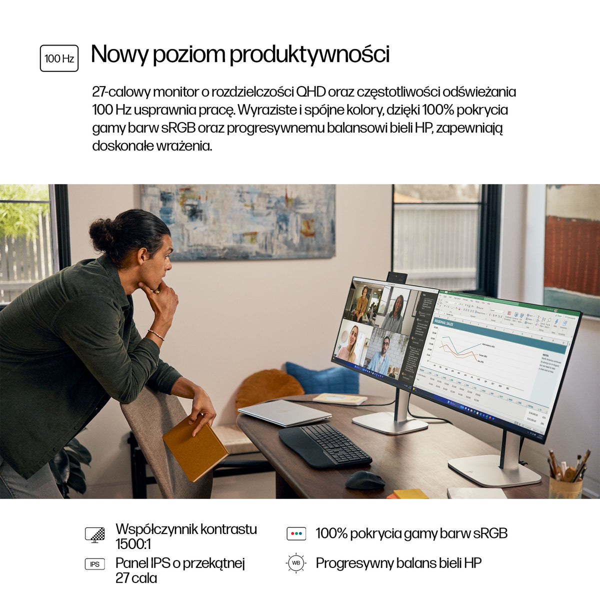 HP Inc. HP S5 Pro 527PQ 27 QHD (2560x1440) IPS 350n 5ms DP HDMI HAS USB-B 3/3/0
