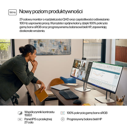 HP Inc. HP S5 Pro 527PQ 27 QHD (2560x1440) IPS 350n 5ms DP HDMI HAS USB-B 3/3/0