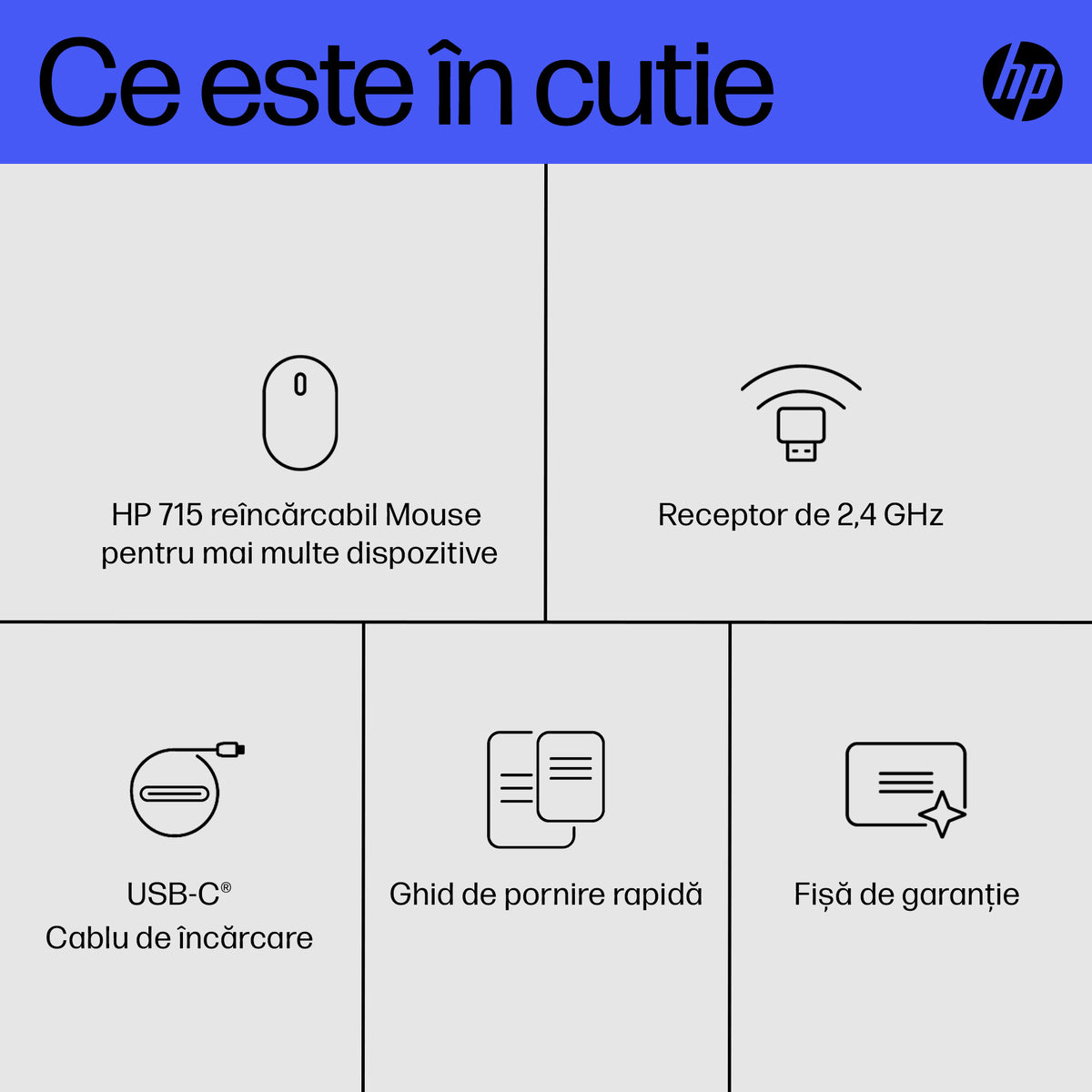 HP Inc. HP 715 RECHBL Mult-Dvc Bluetooth Mouse