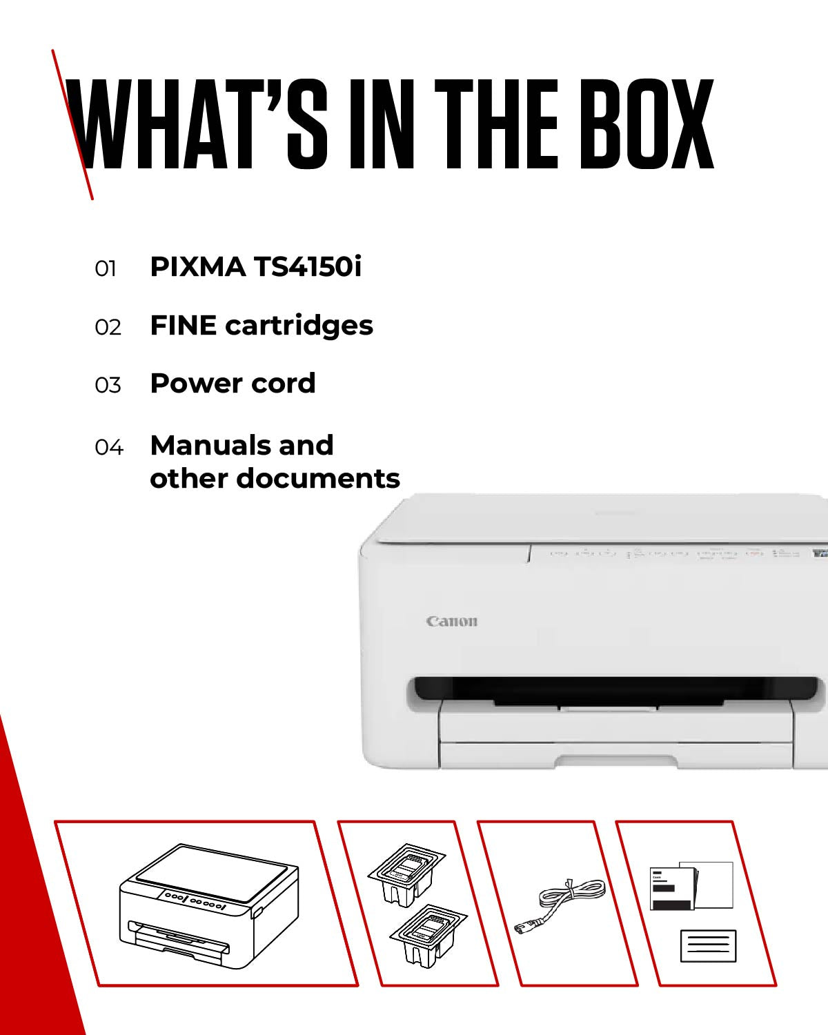 Canon PIXMA TS4150I WHITE A4 MFP 3IN1/WLAN 1200 X 1200 DPI