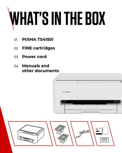 Canon PIXMA TS4150I WHITE A4 MFP 3IN1/WLAN 1200 X 1200 DPI