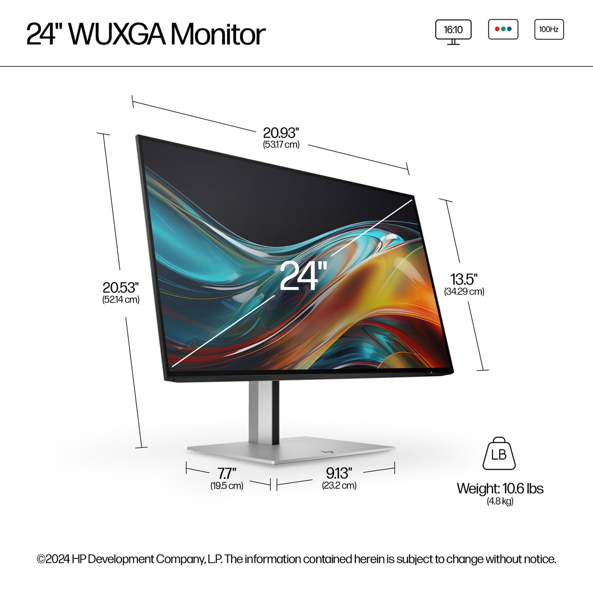 HP Inc. HP S7 Pro 724PN 24 ZOLL 16:10/1920X1200 IPS 350CD 1500:1 5MS