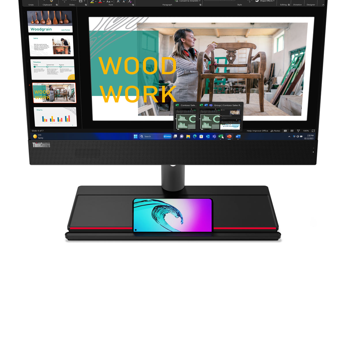 Lenovo ThinkCentre M90a G5 AiO 23,8" FHD Core i5-14500 VP 16GB 512GB DVDRW WiFi 6e BT Full Function W11P 3Y Onsite 1Y Premier