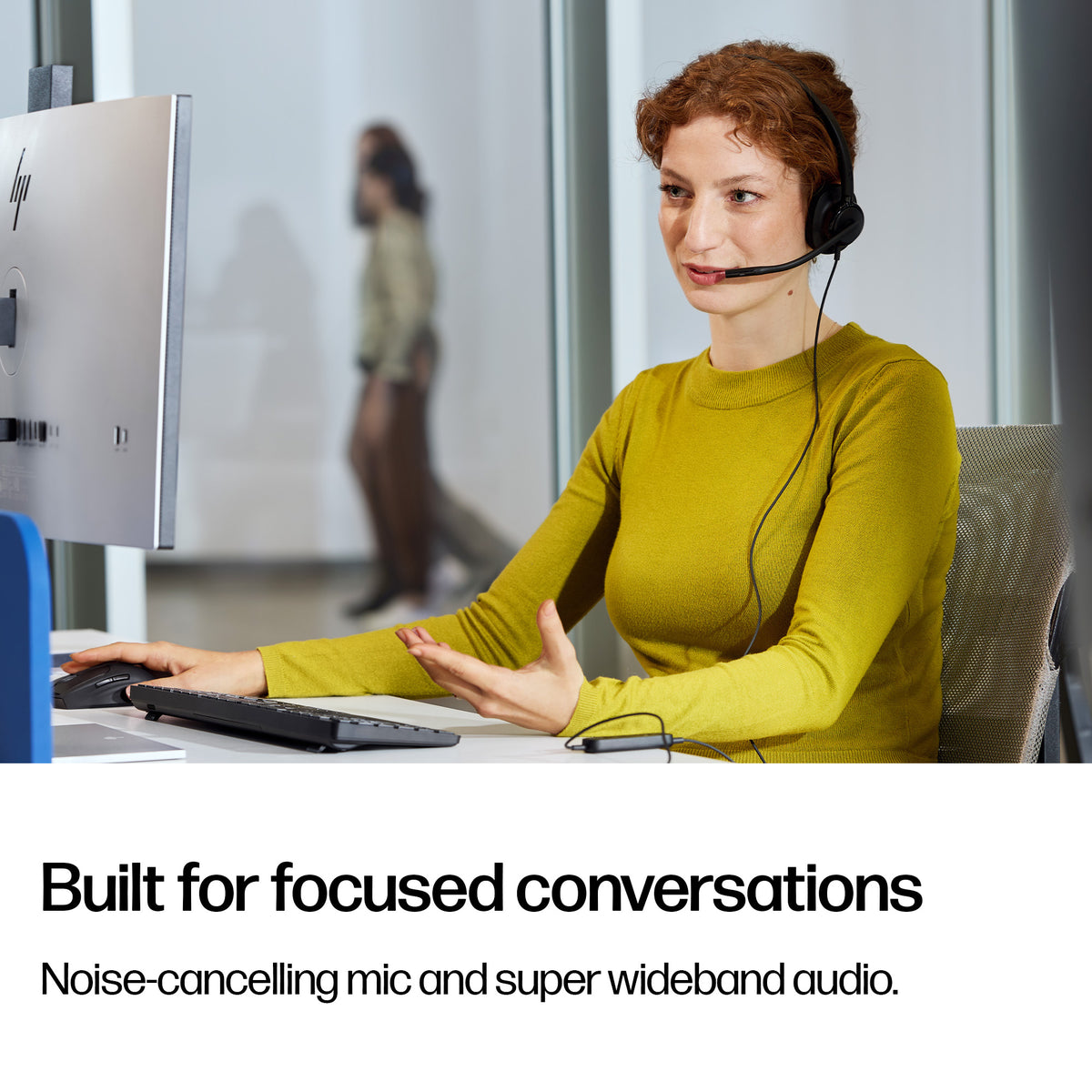 HP Inc. HP POLY MISSION 415 MONAURAL/USB WIRED HEADSET CLASSIC