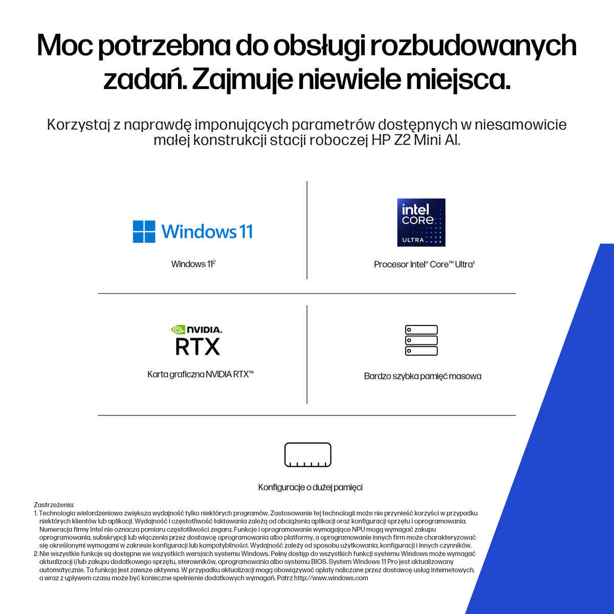 HP Inc. HP Z2 Mini G1i Ultra 7 265 1TB 32GB NVIDIA Quadro RTX A1000 8G W11P 3/3/3