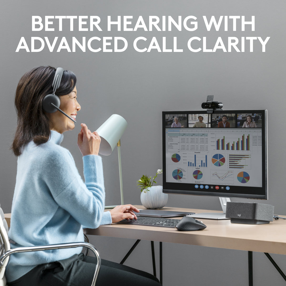 Logitech HEADSET ZONE WIRELESS 2 UC/GRAPHITE UC - 2.4GHZ/BT EMEA-914