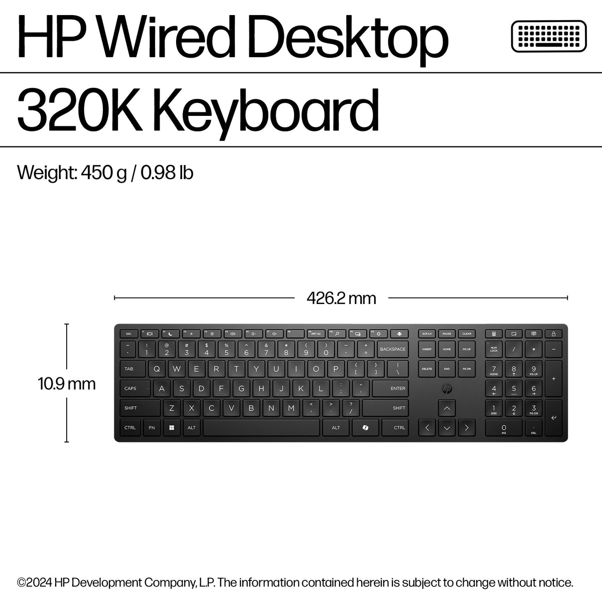 HP Inc. HP 320K Wired Keyboard