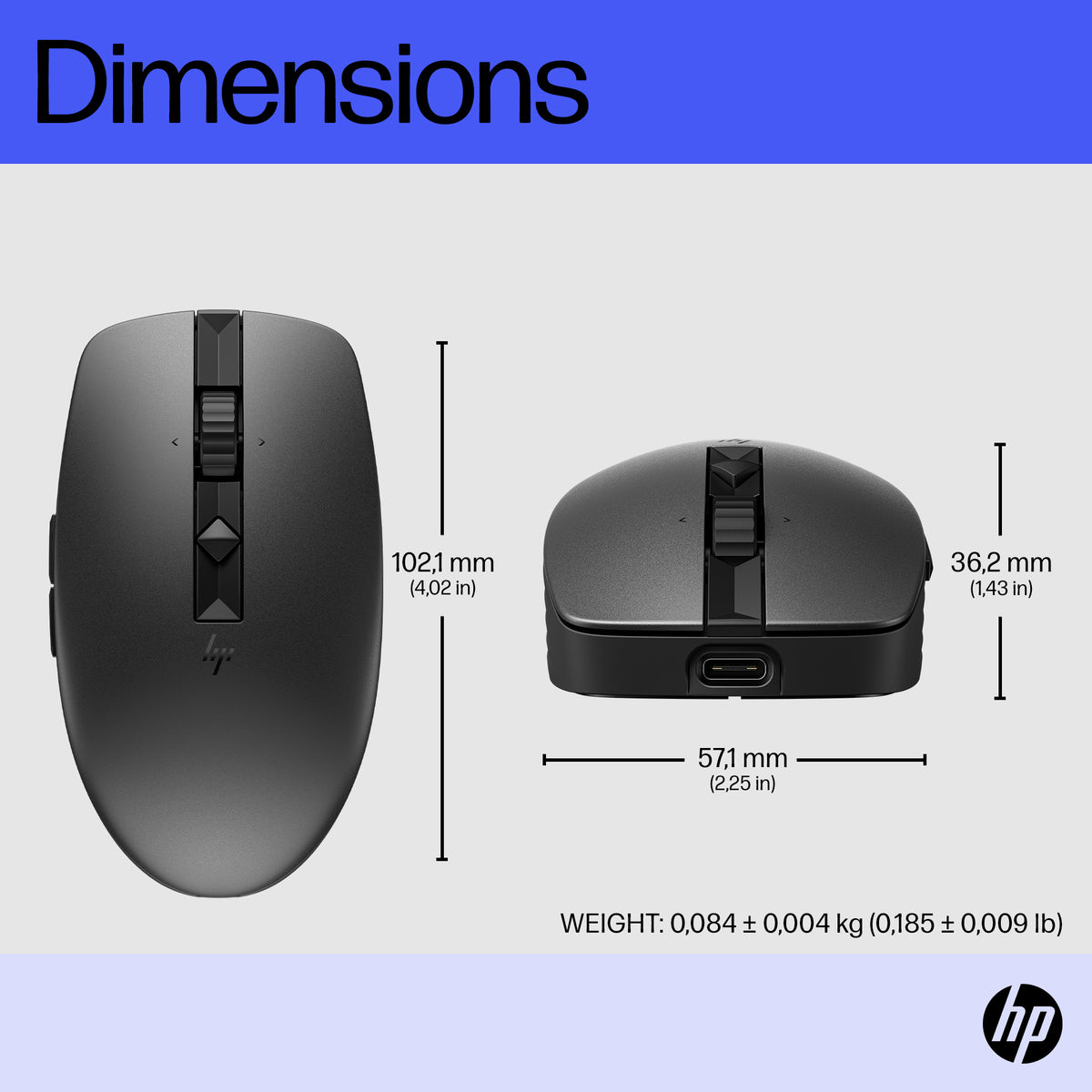 HP Inc. HP 715 RECHBL Mult-Dvc Bluetooth Mouse