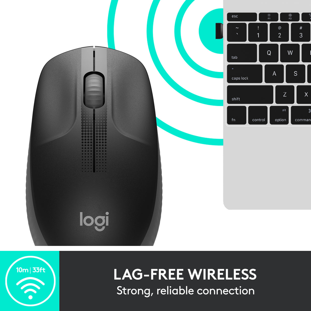 Logitech M190 FULL-SIZE WIRELESS MOUSE/CHARCOAL EMEA