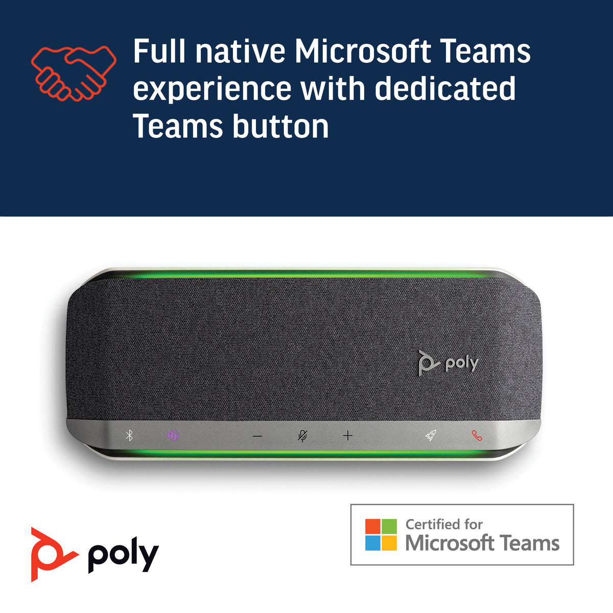 HP Inc. Poly Sync 40+ Microsoft Teams Certified USB-A USB-C Speakerphone +BT700 USB-A Adapter