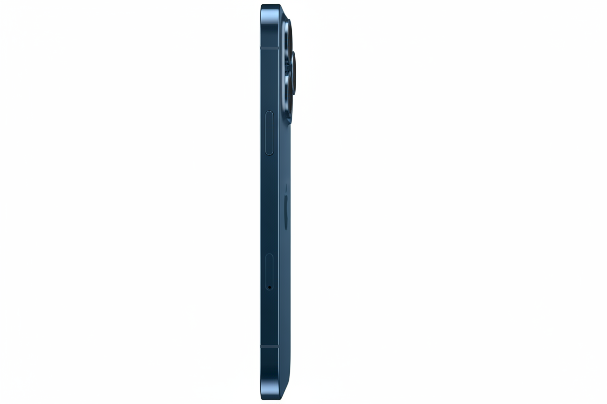 iPhone 16 Plus 256GB Ultramarine side view with two cameras
